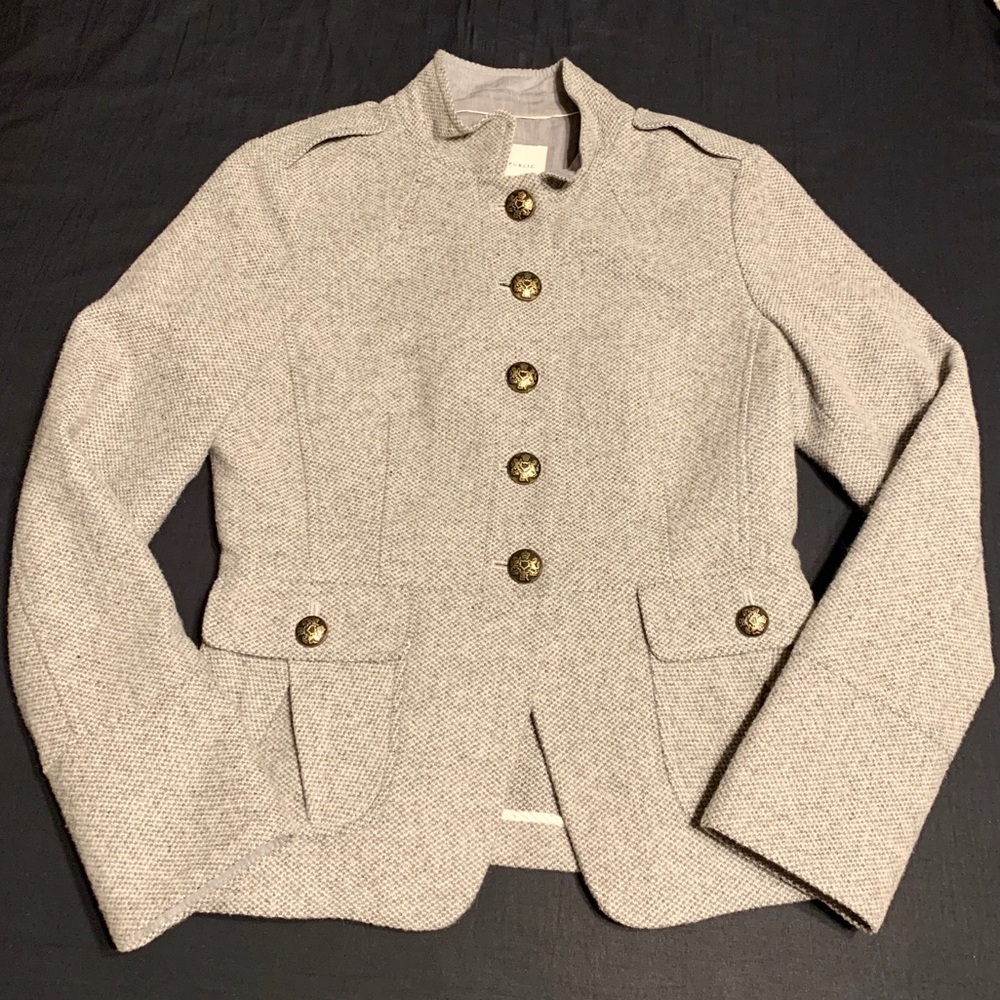 Banana Republic Gray Wool Jacket Sz 2